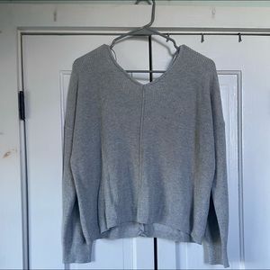 KNIT BACK BUTTON DOWN SWEATER